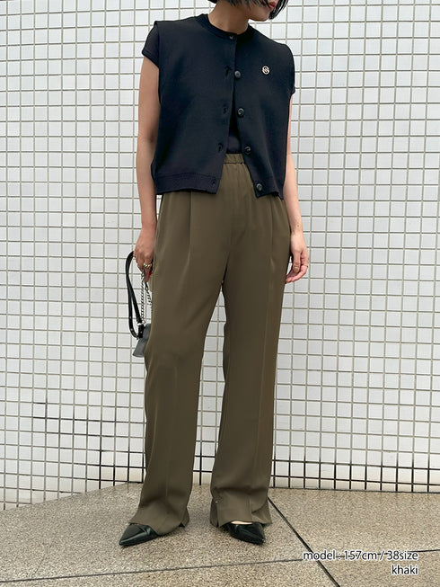 【 予約:9/下旬 】SIDE SLIT SLACKS /Y253-31103-2